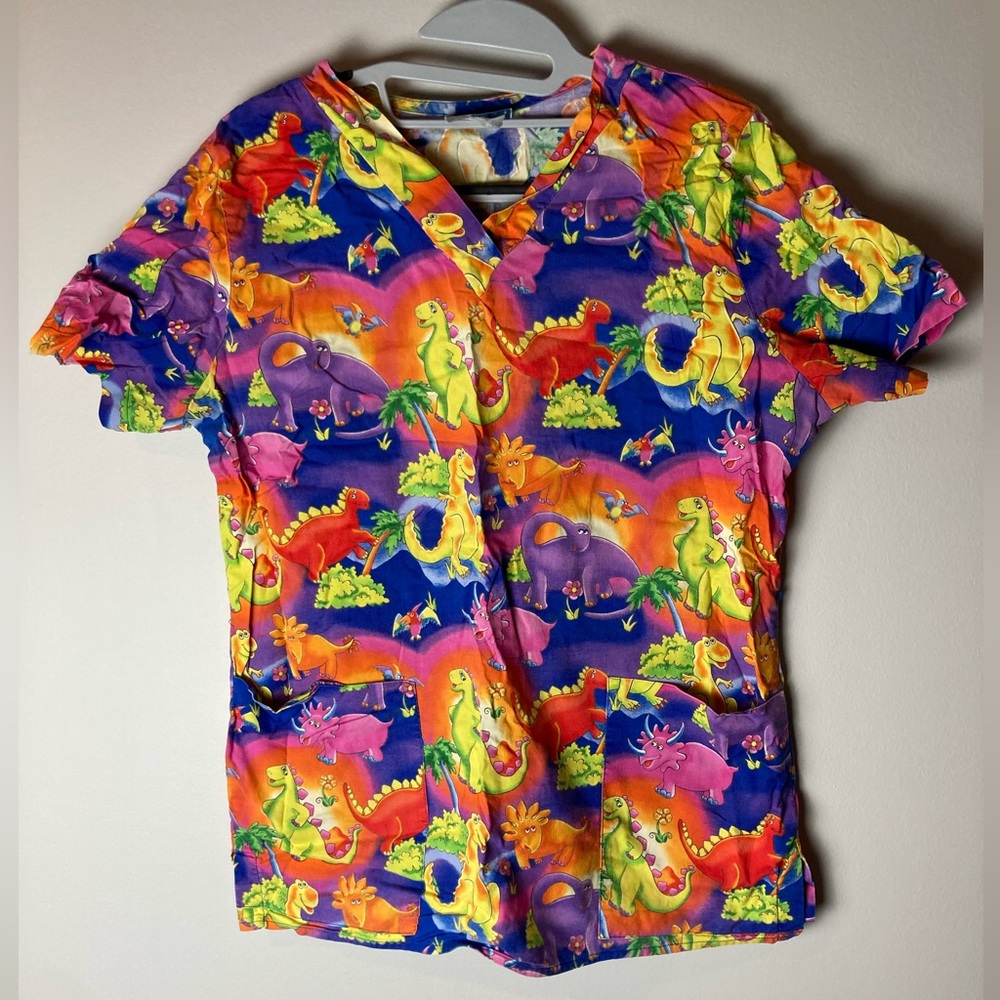 Dinosaur Scrub Top